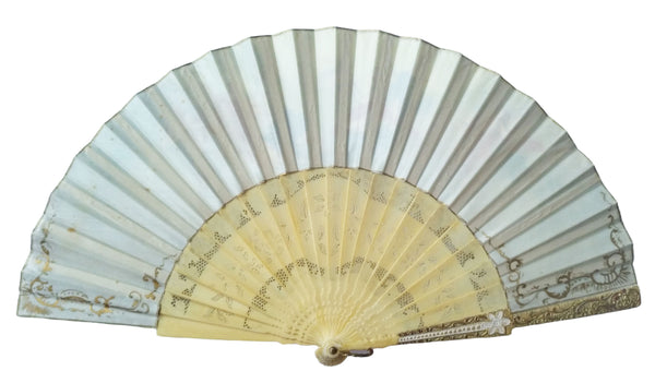 Antique Angels Hand Fan