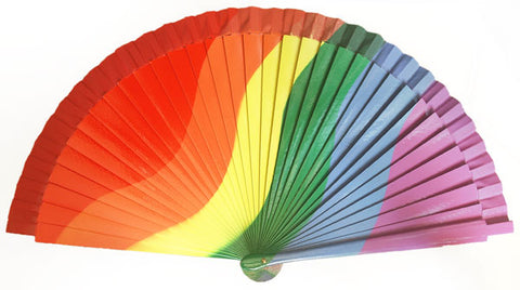 Modern Hand Fan Rainbow Fan